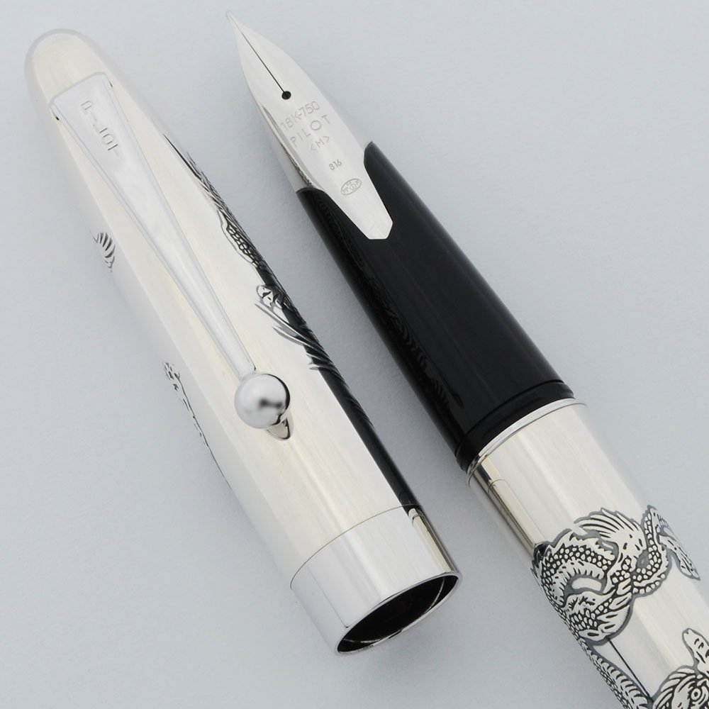PILOT elite スターリングシルバーキャップ 万年筆